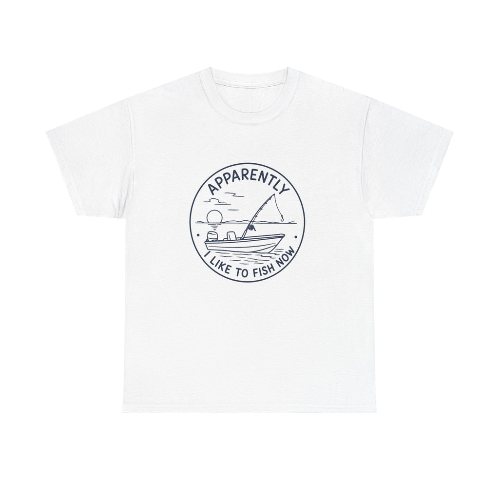 Reel Good Mates Apparently I Fish Now Retro  Cotton T-Shirt