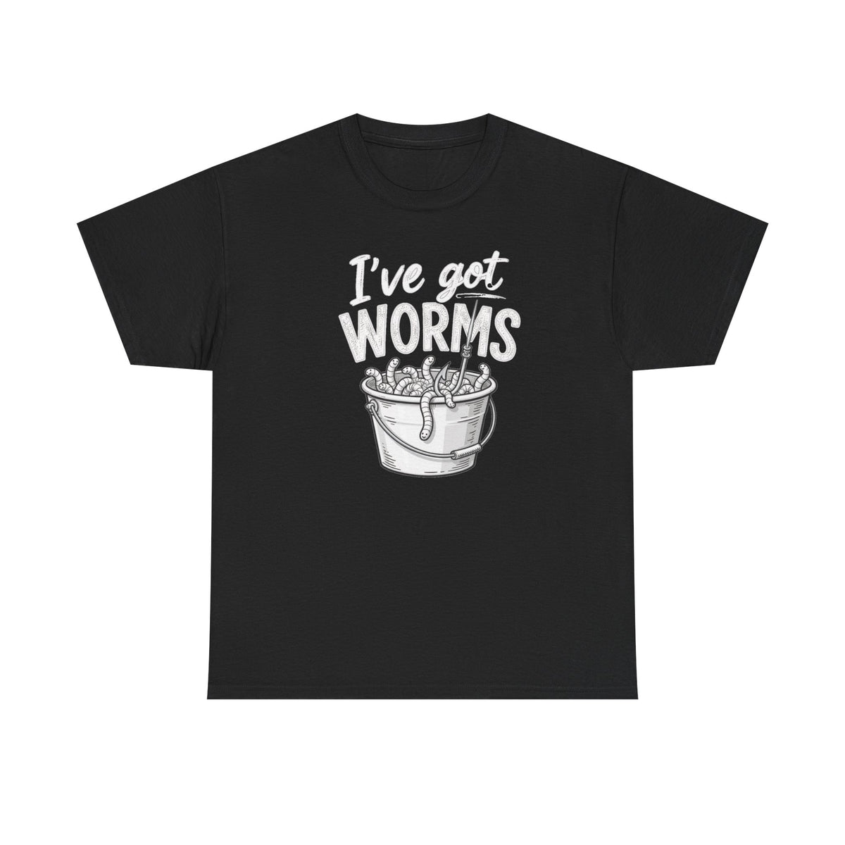 Reel Good Mates I've Got Worms  Cotton Fishing T-Shirt
