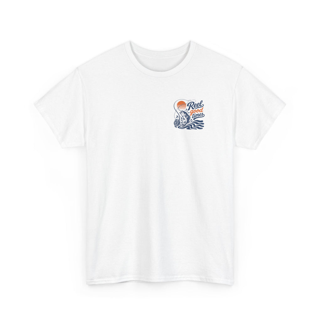 Reel Good Mates Reel Good Times Vintage  Cotton Fishing T-Shirt
