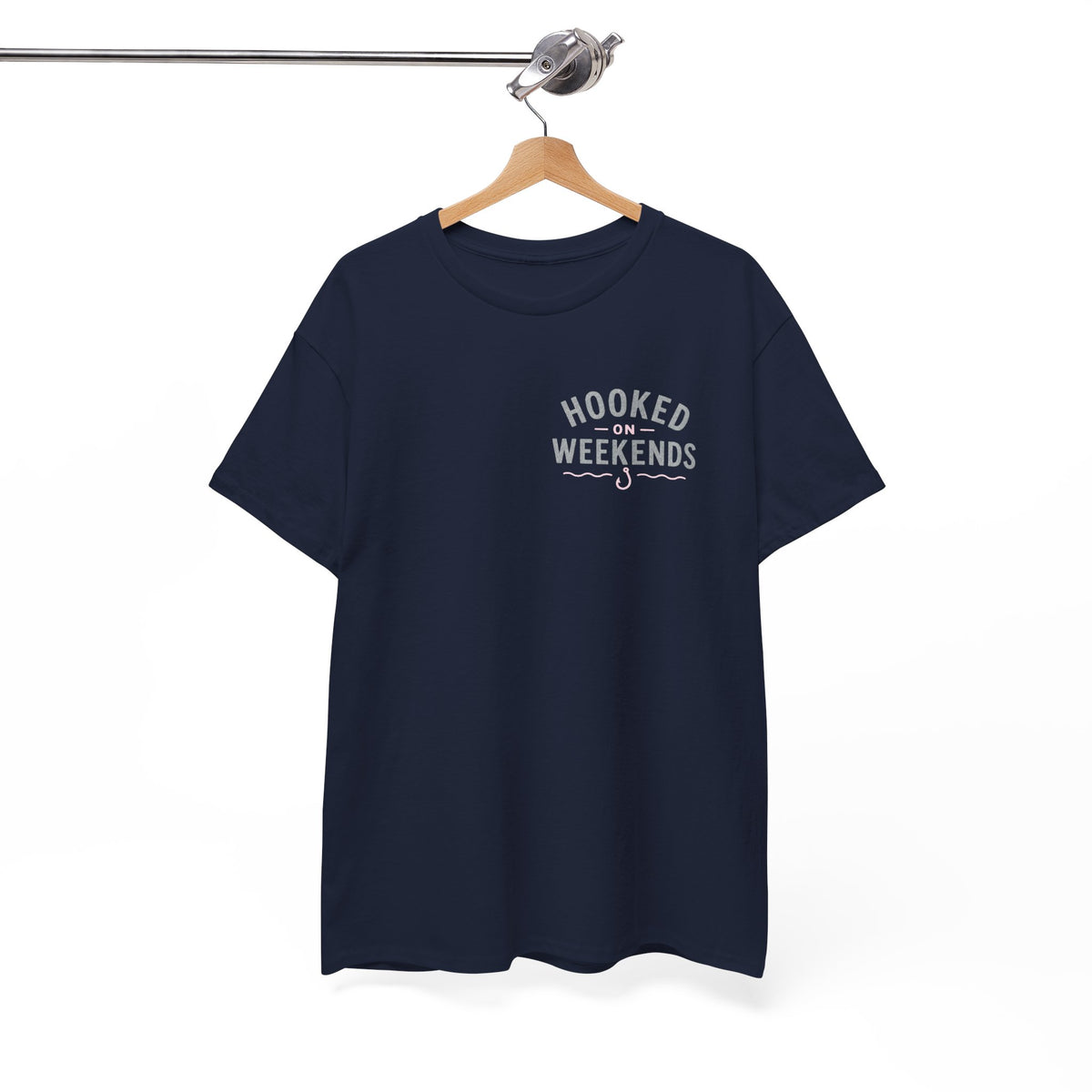 Reel Good Mates Hooked on Weekends  Cotton Fishing T-Shirt