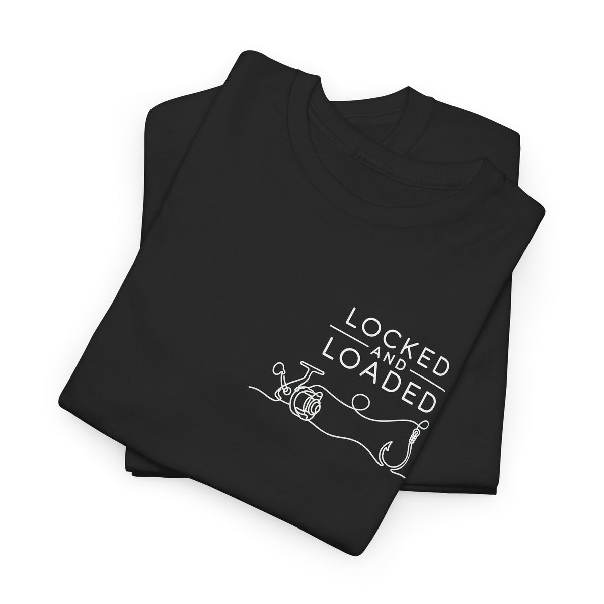 Reel Good Mates Locked & Loaded Angler  Cotton Fishing T-Shirt