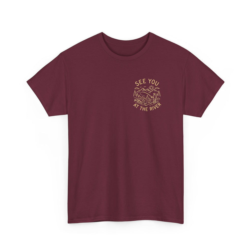 Reel Good Mates See You at the River Minimal  Cotton Fishing T-Shirt