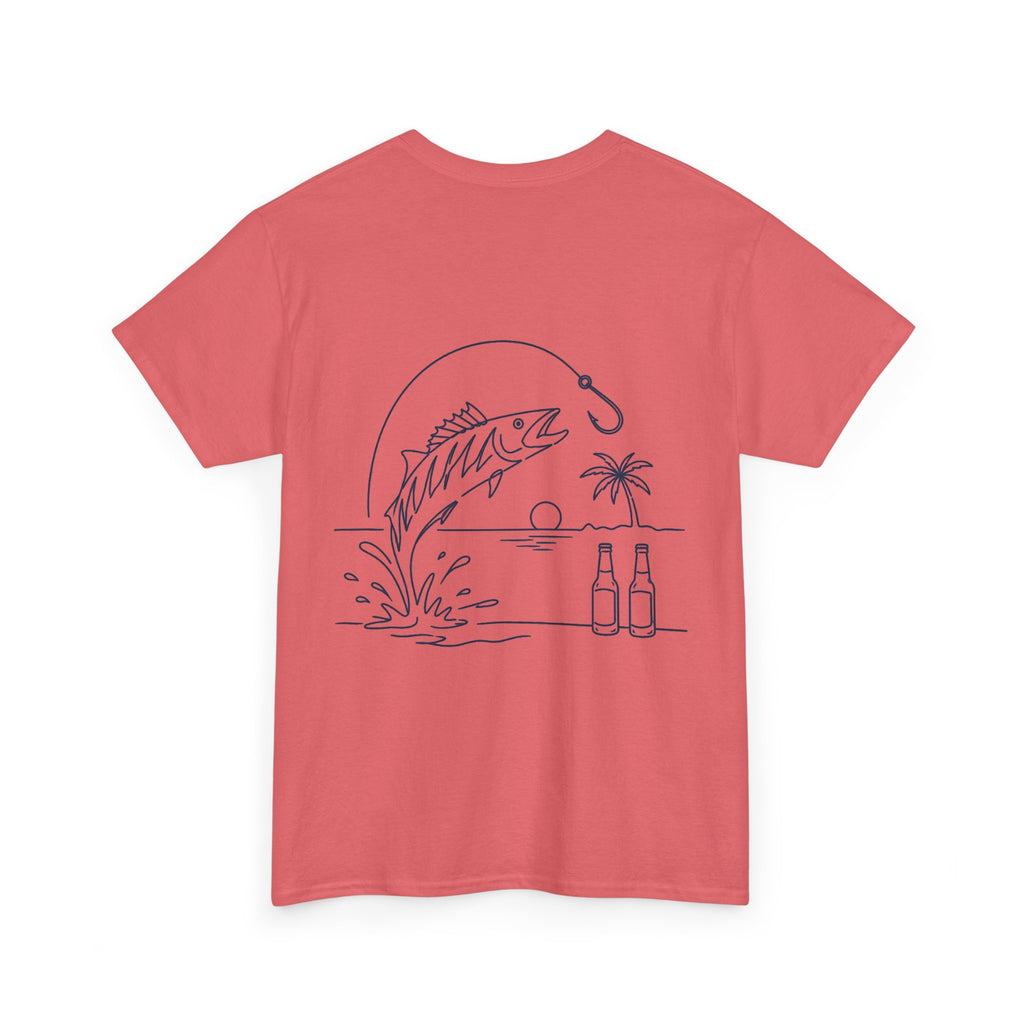 Reel Good Mates Beach Fishing Retro  Cotton Fishing T-Shirt