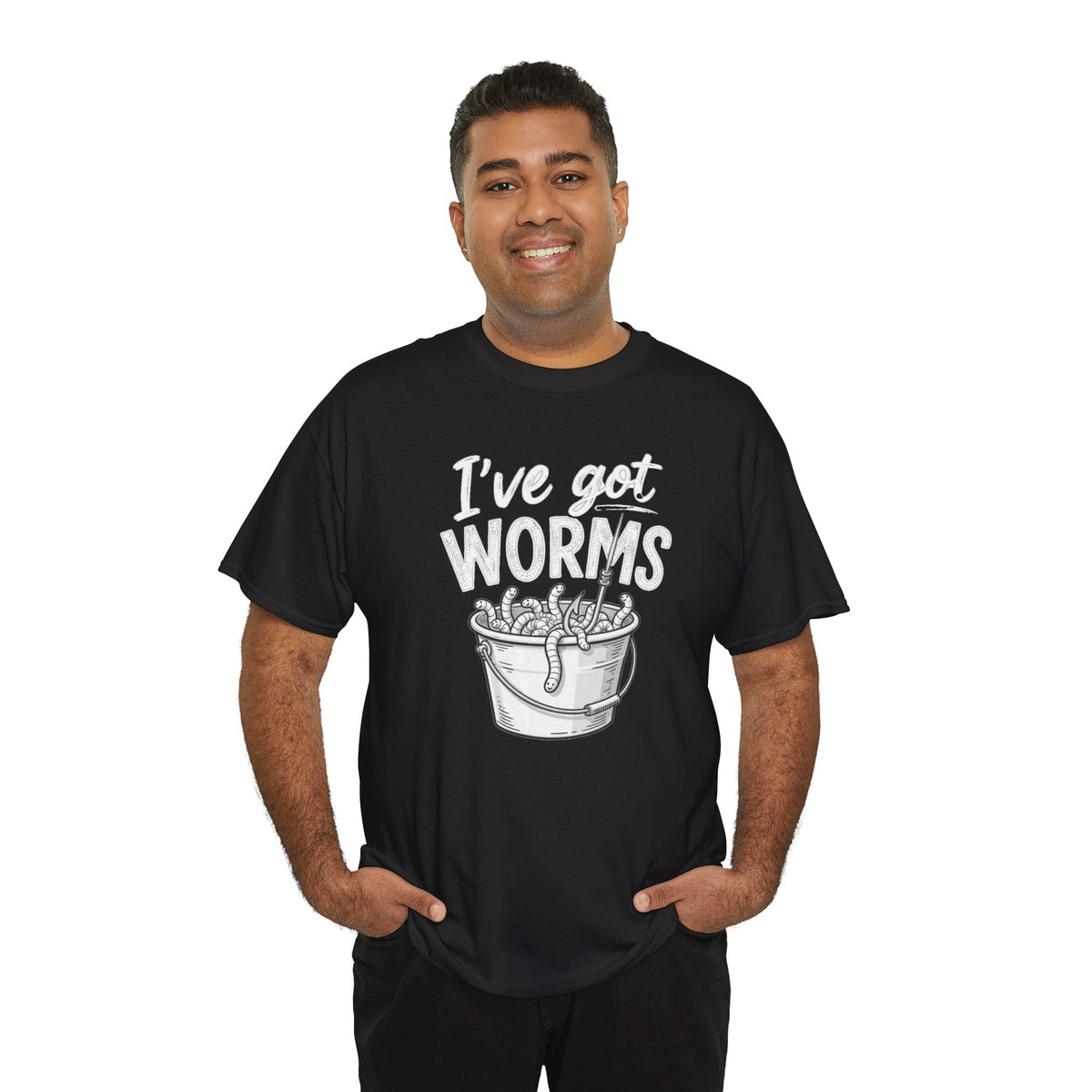 Reel Good Mates I've Got Worms  Cotton Fishing T-Shirt