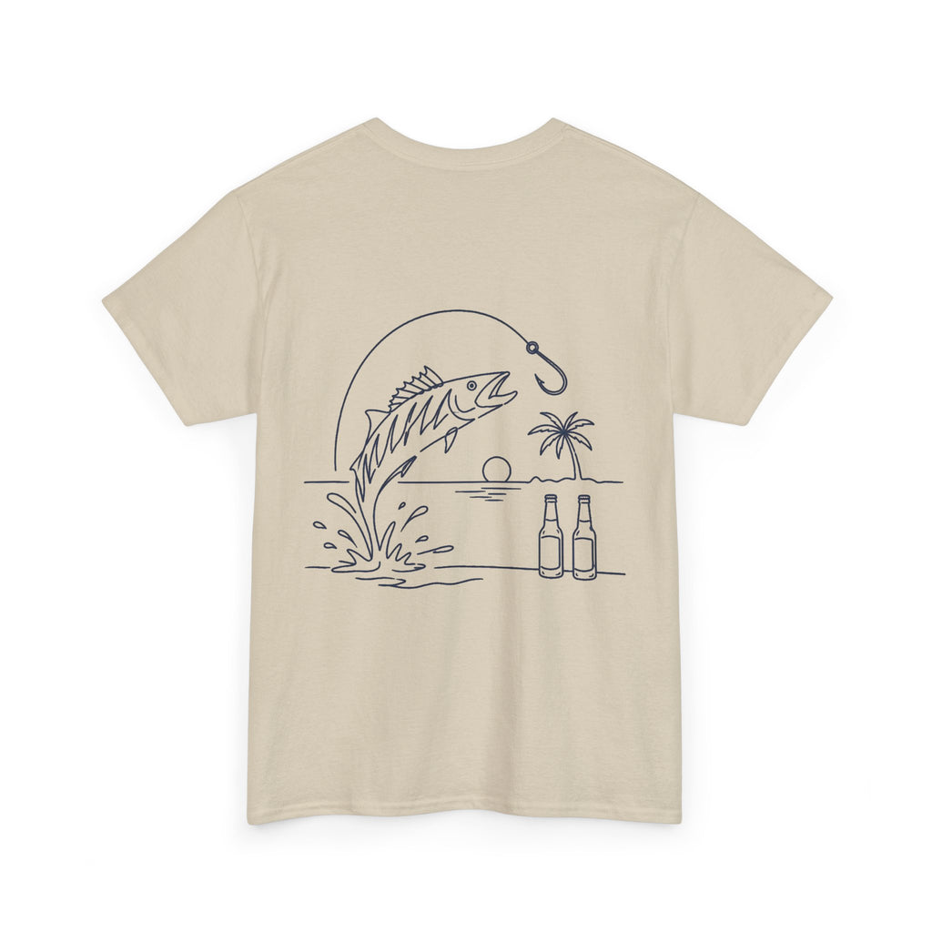 Reel Good Mates Beach Fishing Retro  Cotton Fishing T-Shirt