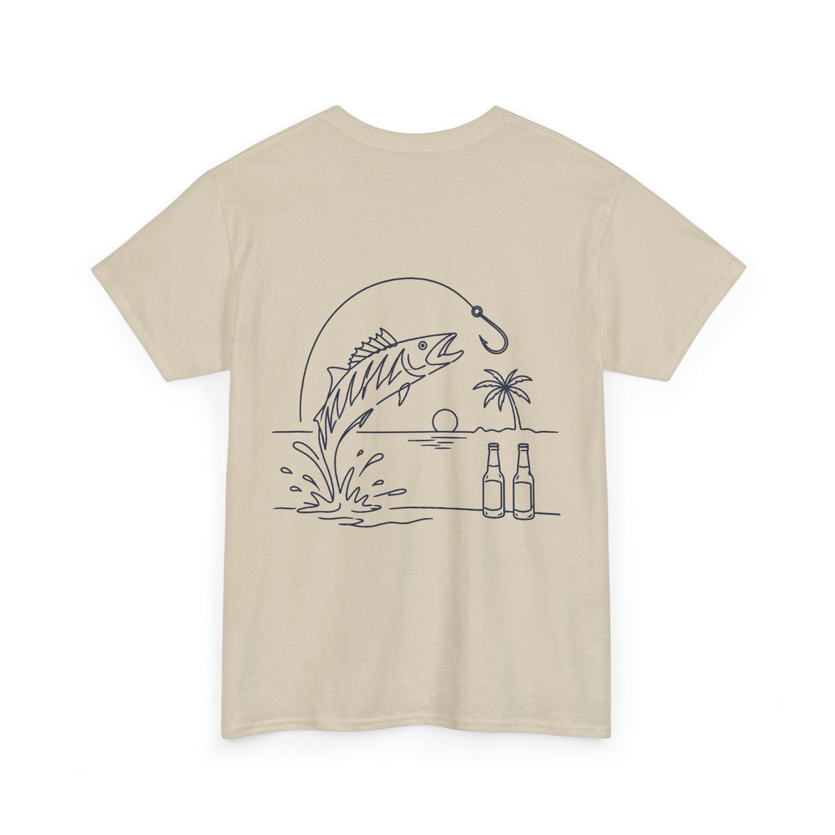 Reel Good Mates Beach Fishing Retro  Cotton Fishing T-Shirt