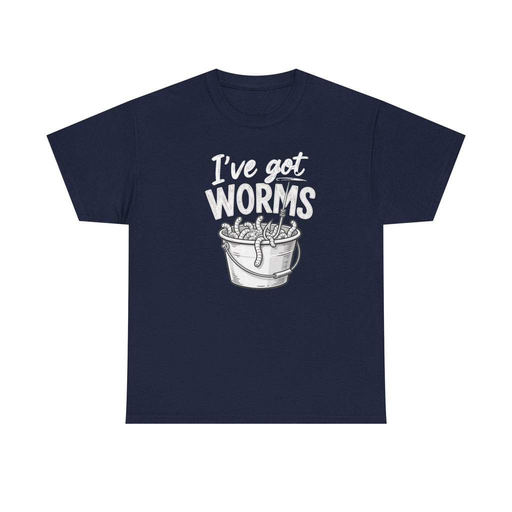 Reel Good Mates I've Got Worms  Cotton Fishing T-Shirt