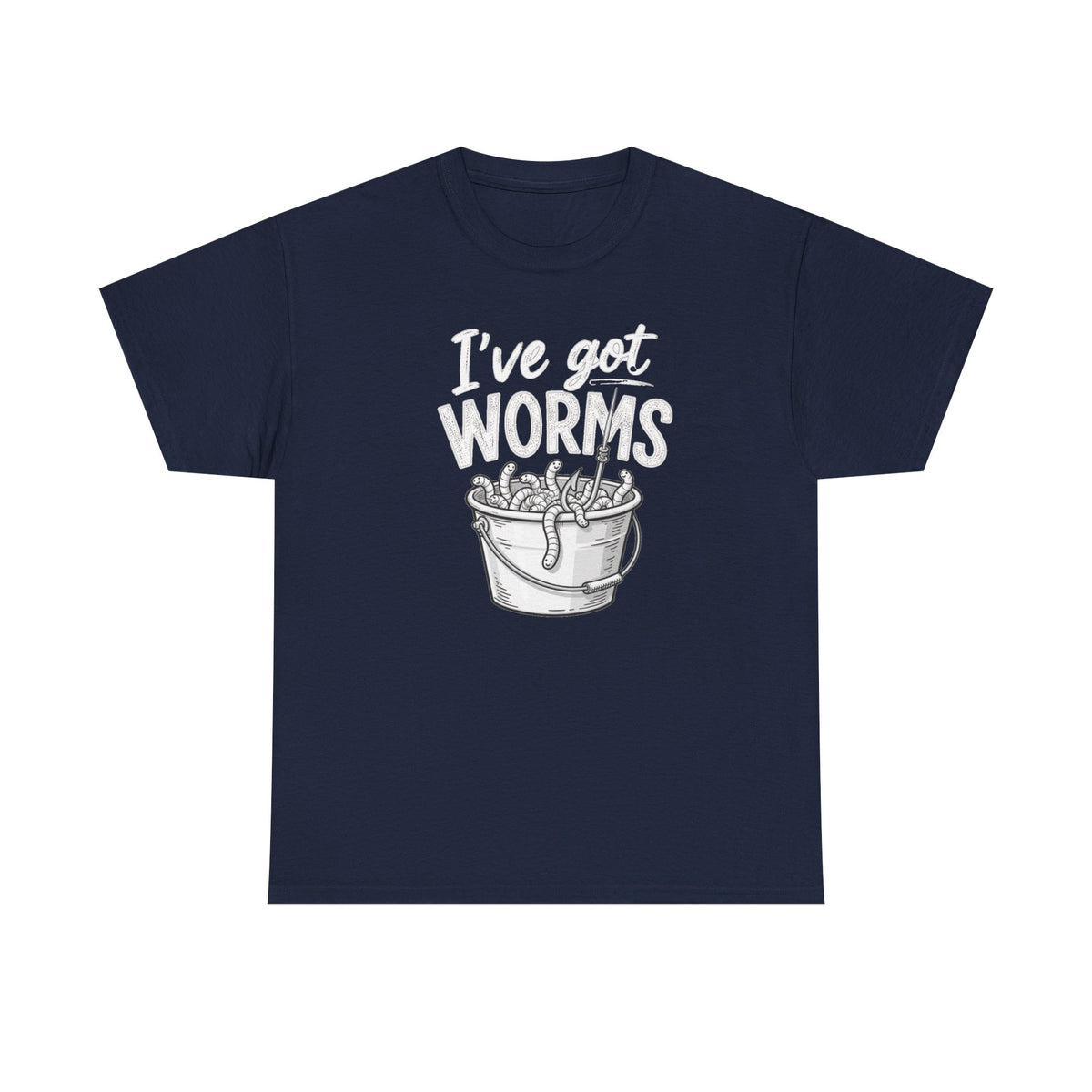 Reel Good Mates I've Got Worms  Cotton Fishing T-Shirt