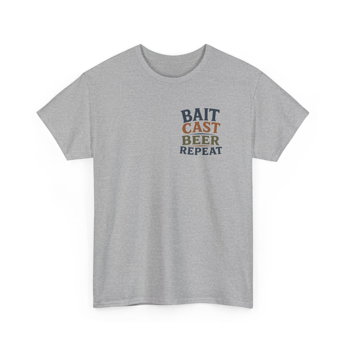 Reel Good Mates Bait Cast Beer Repeat  Cotton Fishing T-Shirt