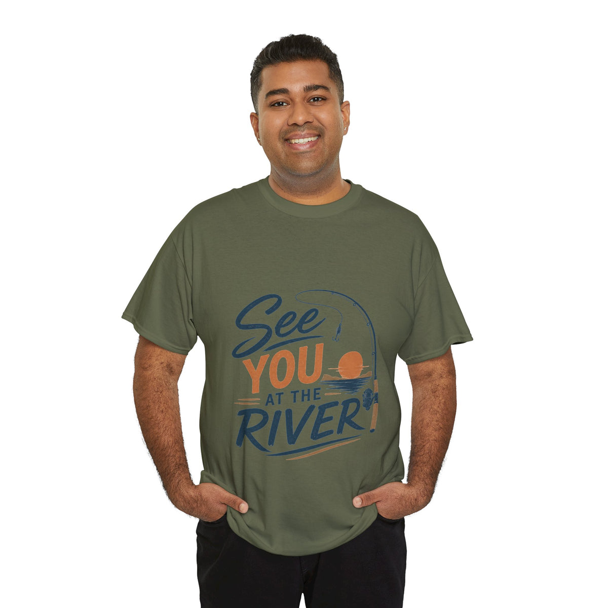 Reel Good Mates See You at the River  Cotton Fishing T-Shirt