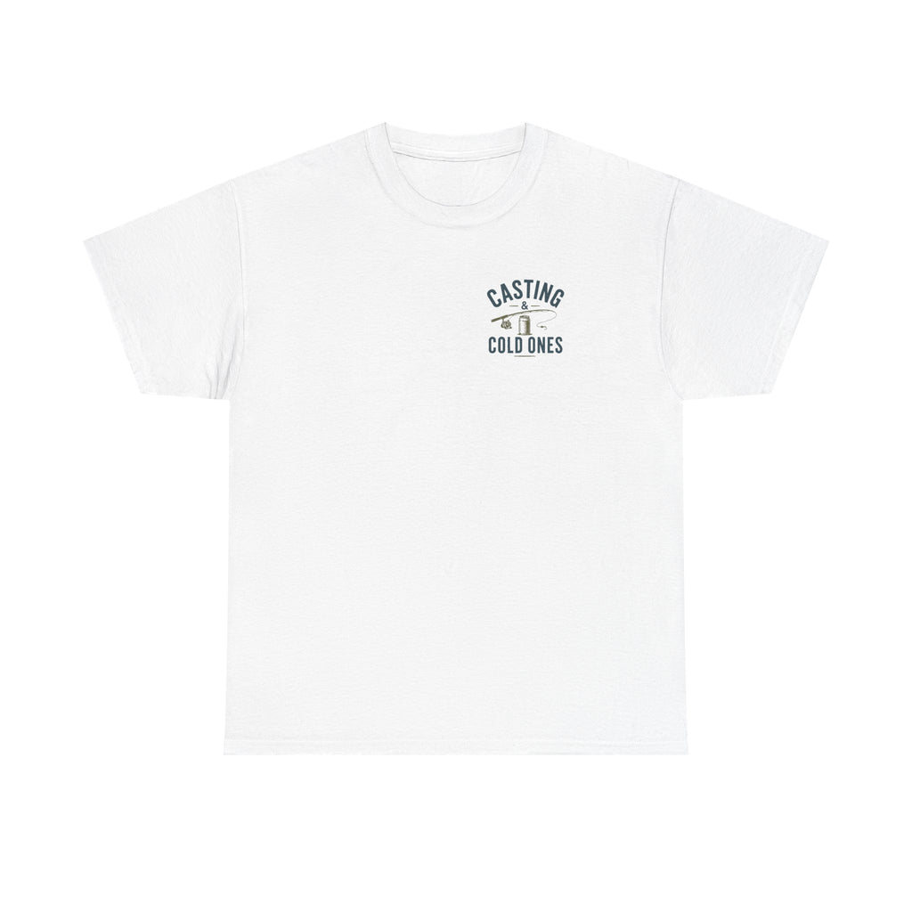 Reel Good Mates Casting & Cold Ones  Cotton Fishing T-Shirt