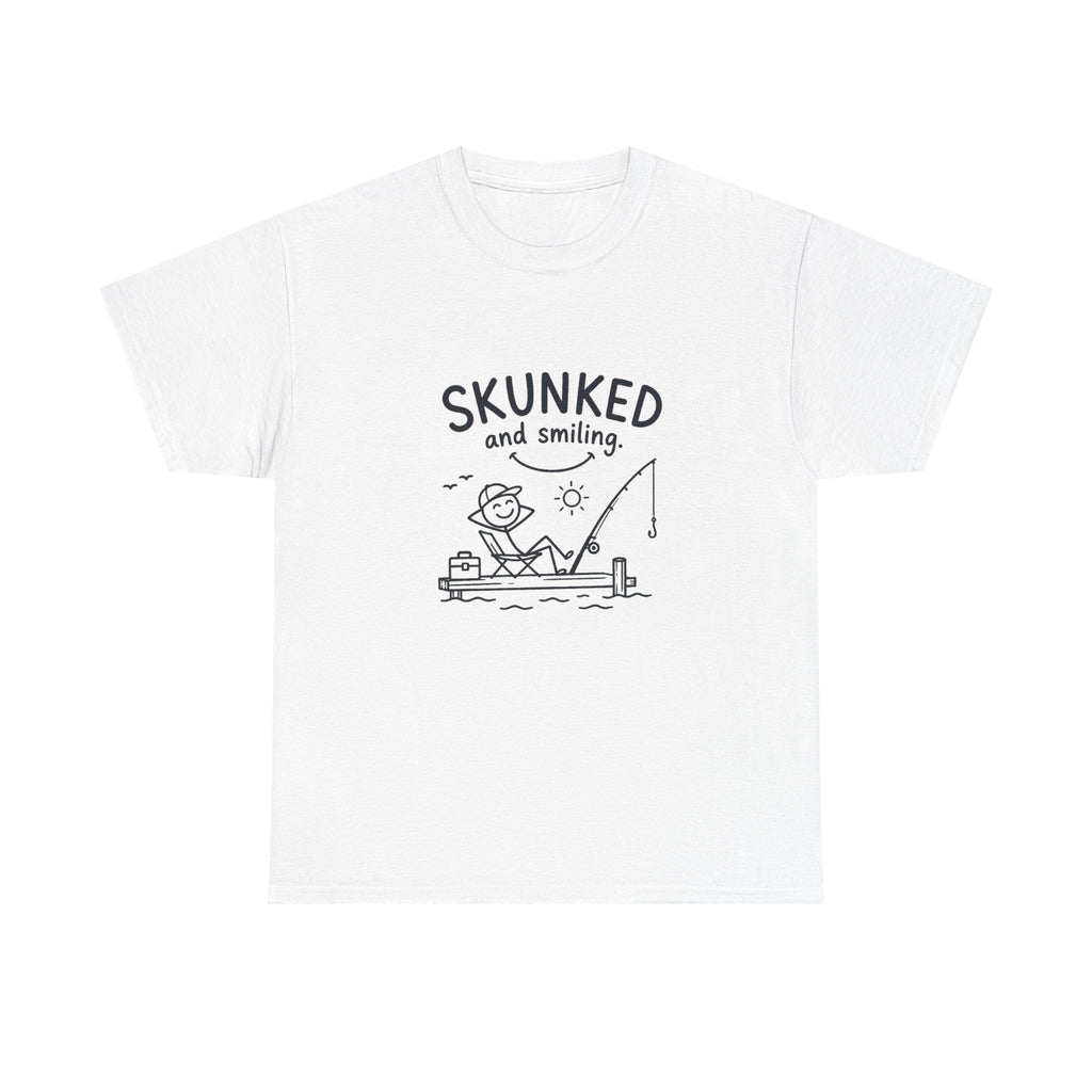 Reel Good Mates Skunked and Smiling  Cotton Fishing T-Shirt