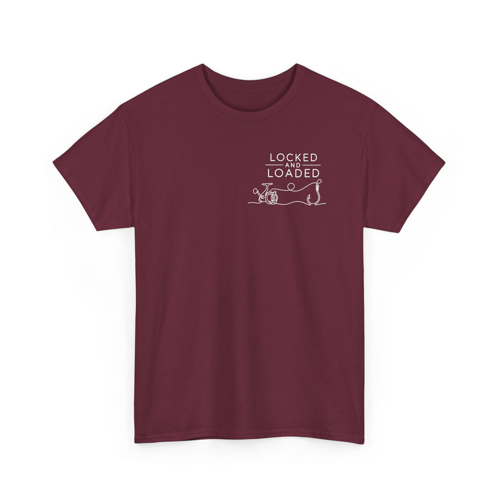 Reel Good Mates Locked & Loaded Angler  Cotton Fishing T-Shirt