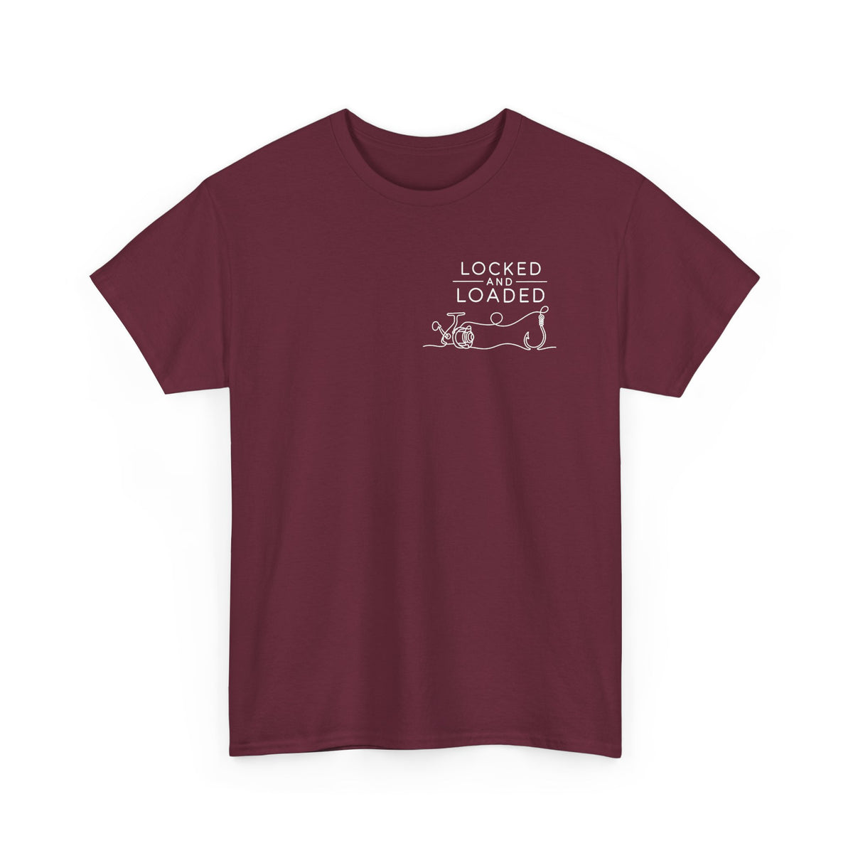 Reel Good Mates Locked & Loaded Angler  Cotton Fishing T-Shirt