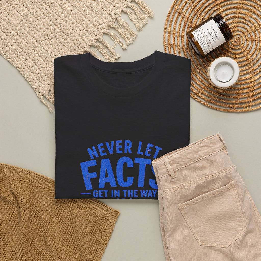 Reel Good Mates Never Let Facts Funny Cotton Fishing T-Shirt