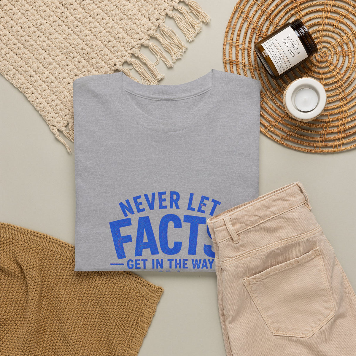 Reel Good Mates Never Let Facts Funny Cotton Fishing T-Shirt