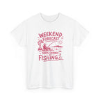 Reel Good Mates Weekend Forecast Graphic  Cotton Fishing T-Shirt