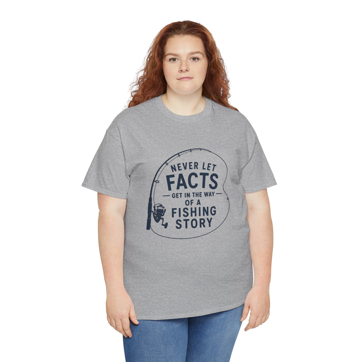 Reel Good Mates Never Let Facts Rod Funny Cotton Fishing T-Shirt