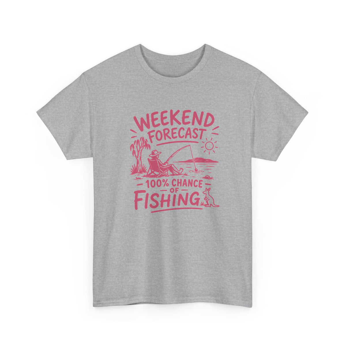 Reel Good Mates Weekend Forecast Graphic  Cotton Fishing T-Shirt