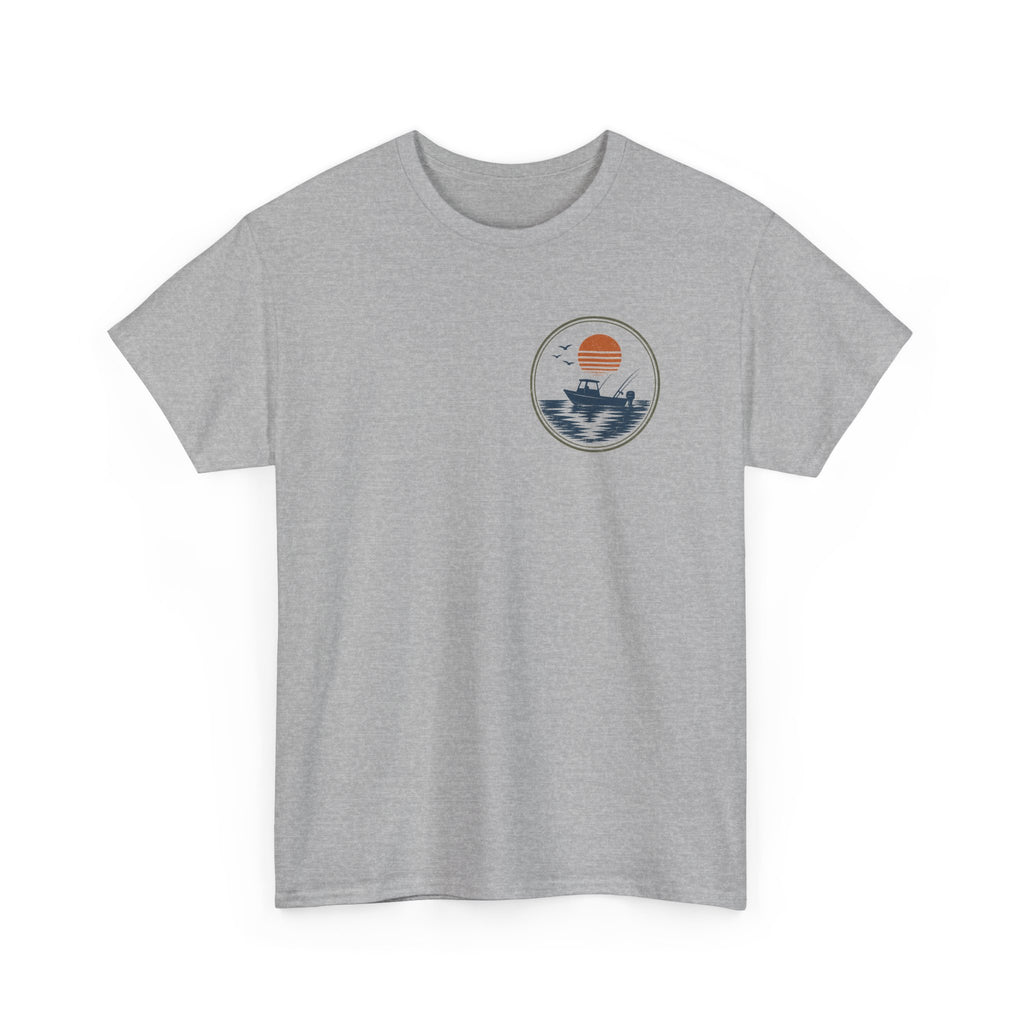 Reel Good Mates Retro Ocean Gildan  Cotton Fishing T-Shirt