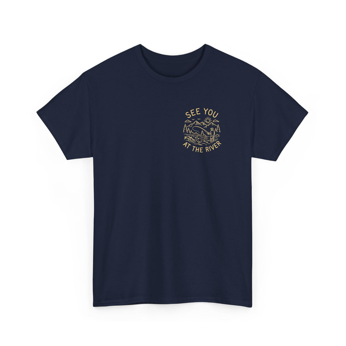 Reel Good Mates See You at the River Minimal  Cotton Fishing T-Shirt
