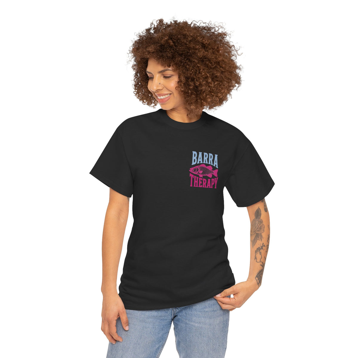 Reel Good Mates Barra Therapy Lure  Cotton Fishing T-Shirt