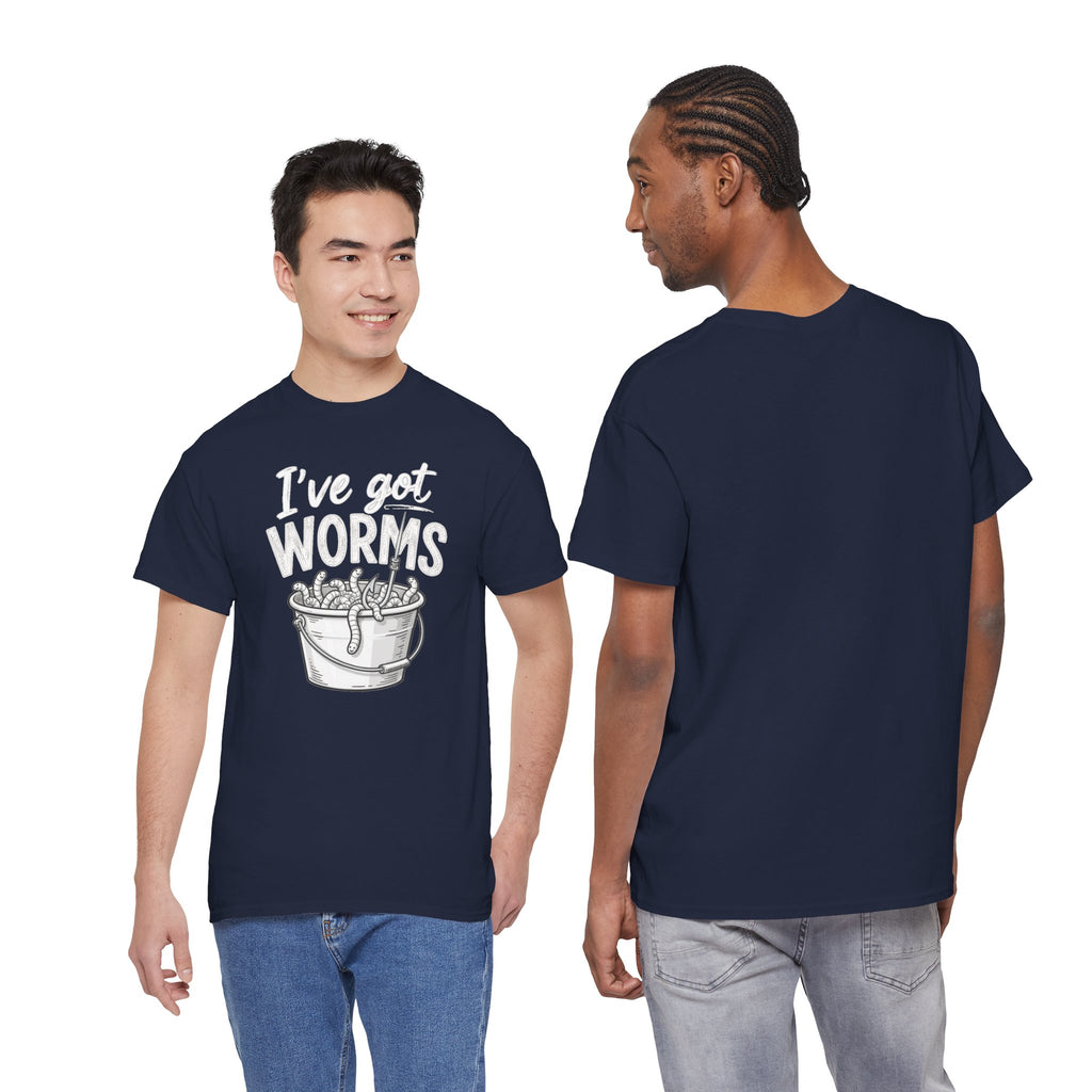 Reel Good Mates I've Got Worms  Cotton Fishing T-Shirt