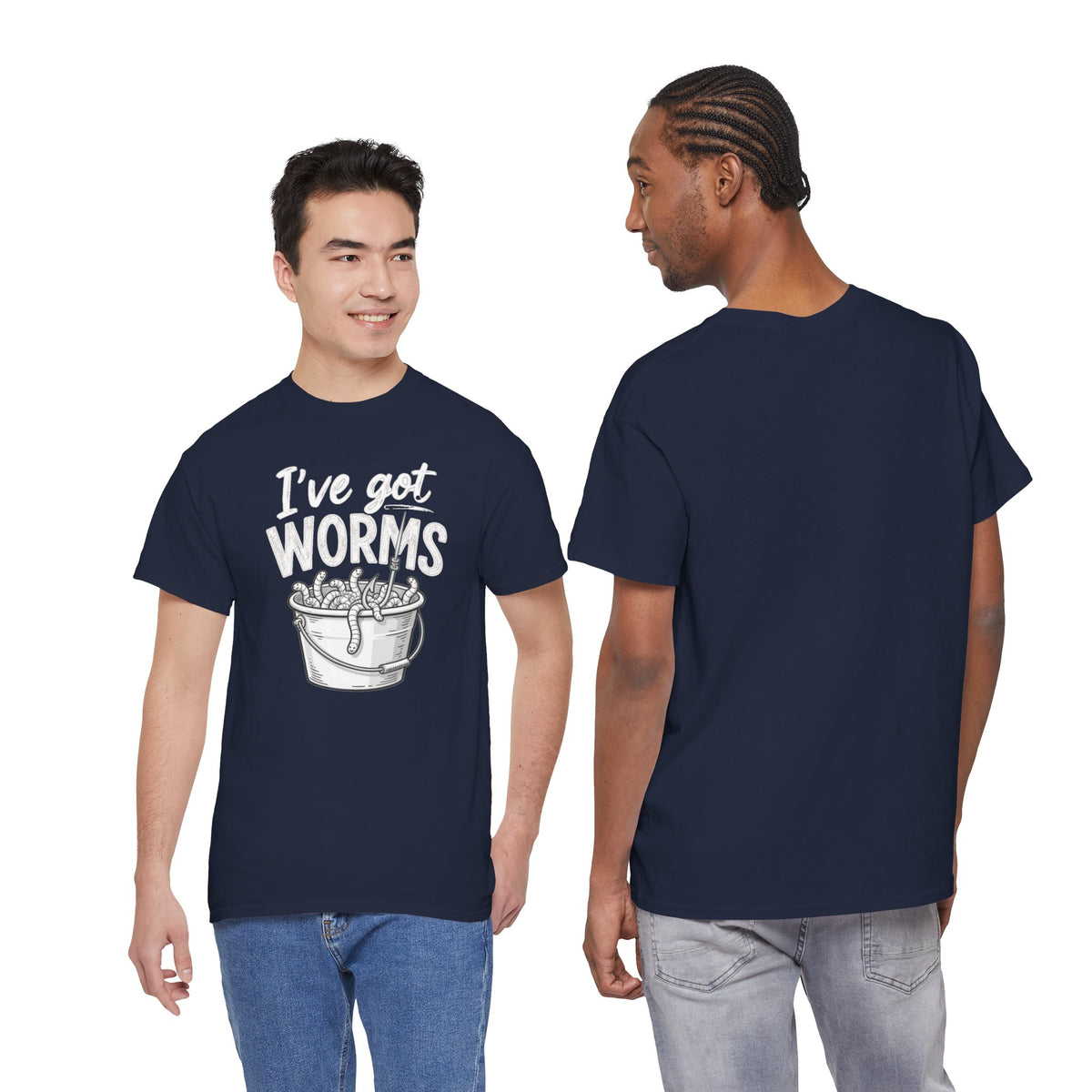 Reel Good Mates I've Got Worms  Cotton Fishing T-Shirt