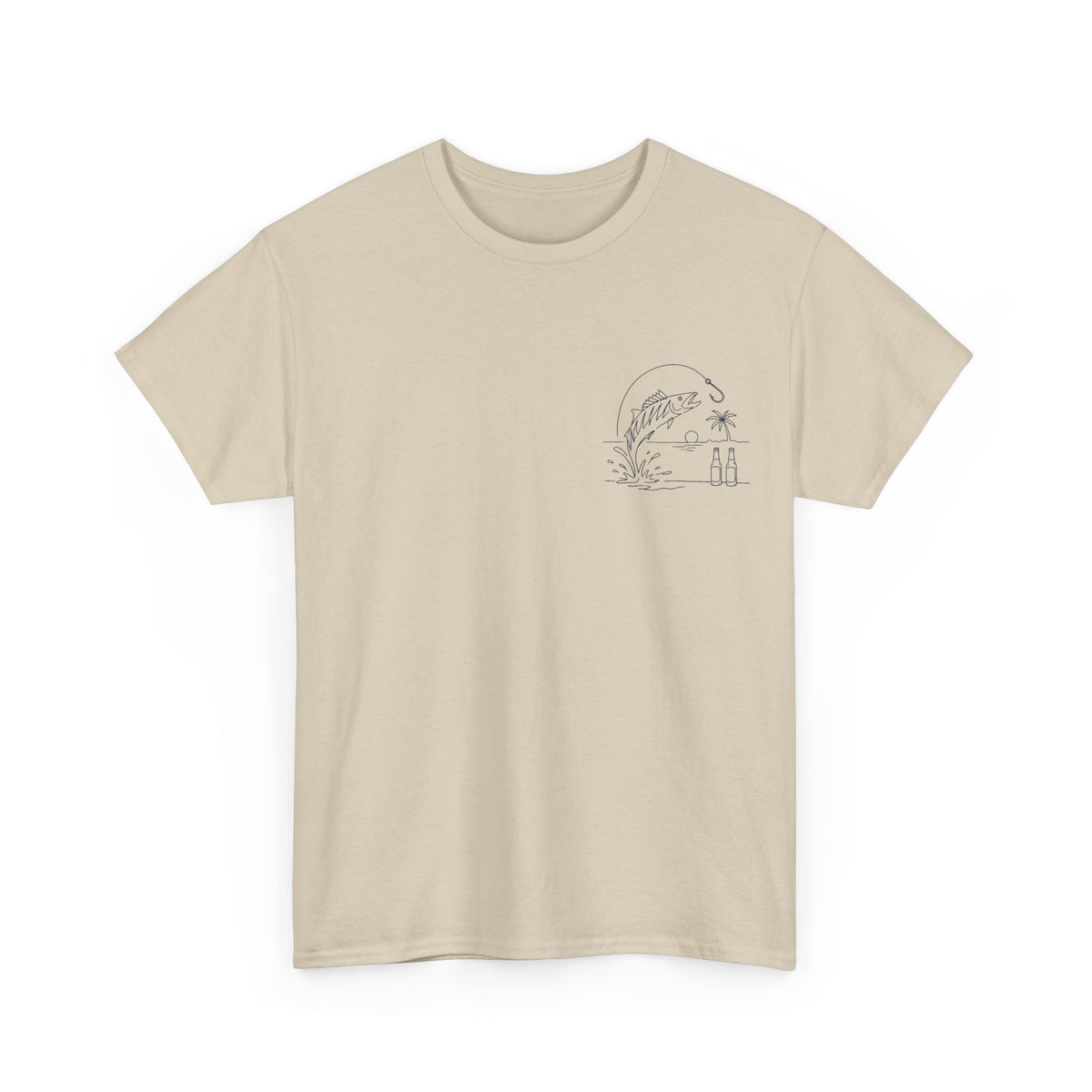 Reel Good Mates Beach Fishing Retro  Cotton Fishing T-Shirt