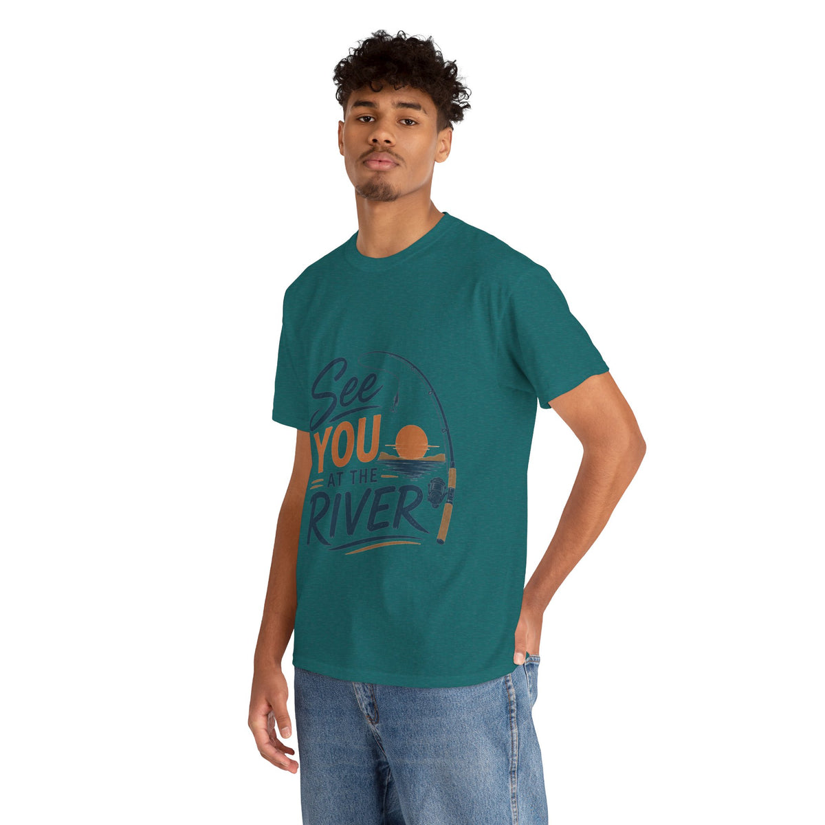 Reel Good Mates See You at the River  Cotton Fishing T-Shirt