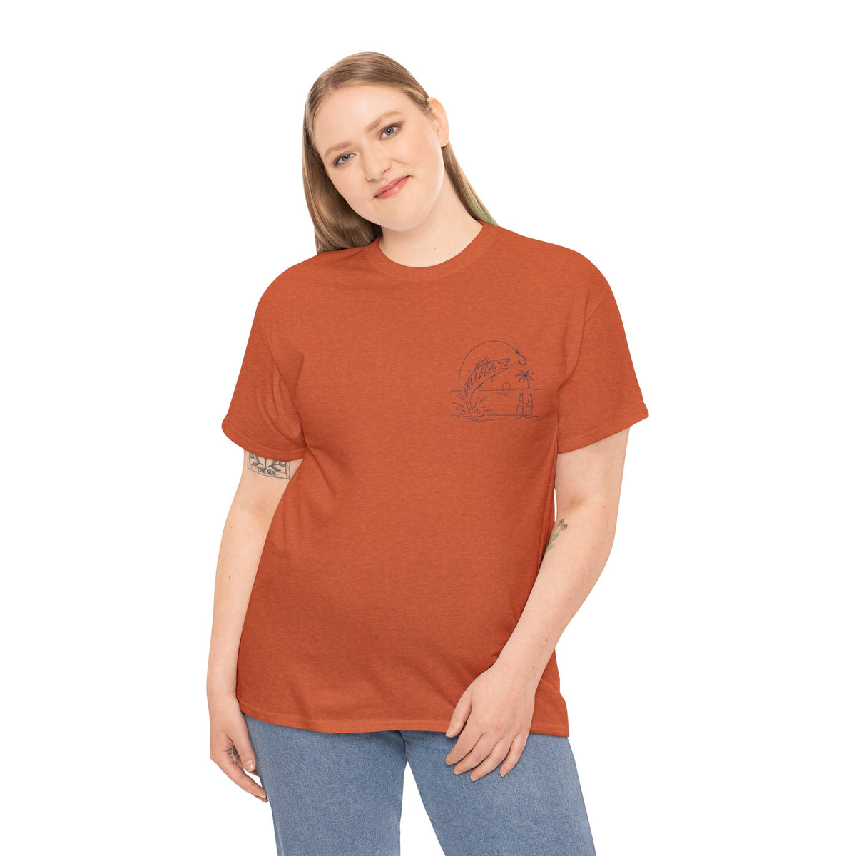 Reel Good Mates Beach Fishing Retro  Cotton Fishing T-Shirt