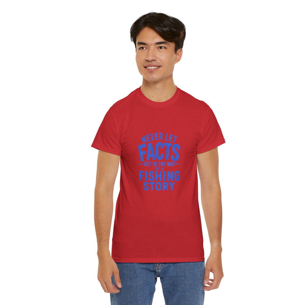 Reel Good Mates Never Let Facts Funny Cotton Fishing T-Shirt