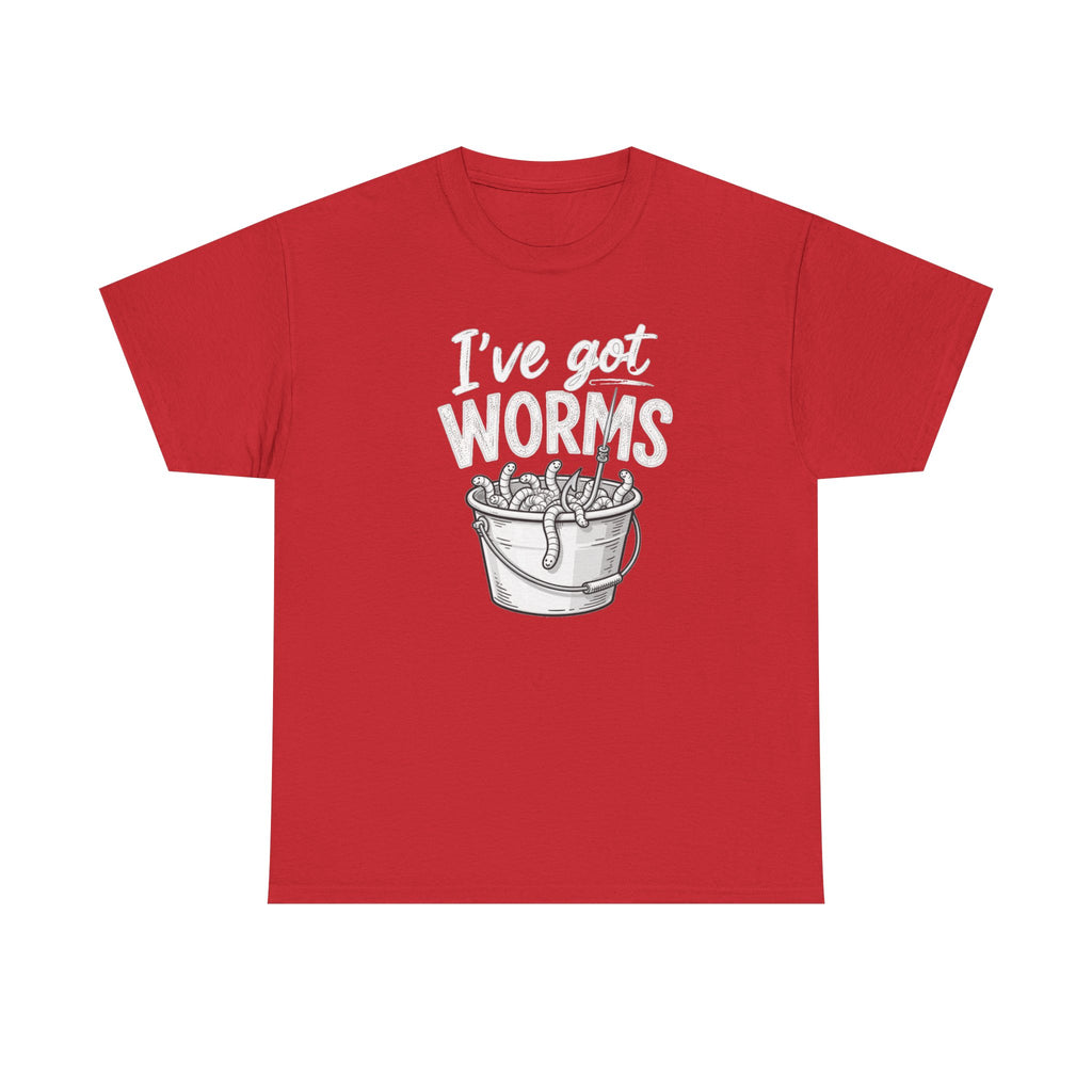 Reel Good Mates I've Got Worms  Cotton Fishing T-Shirt