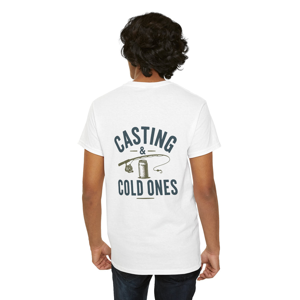 Reel Good Mates Casting & Cold Ones  Cotton Fishing T-Shirt
