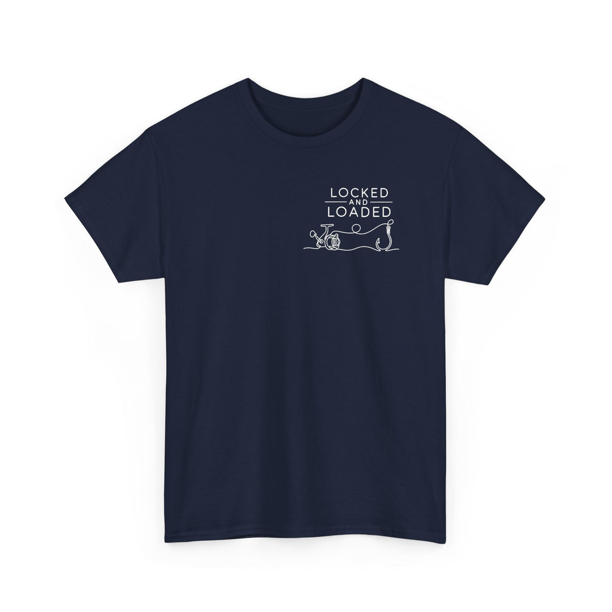 Reel Good Mates Locked & Loaded Angler  Cotton Fishing T-Shirt