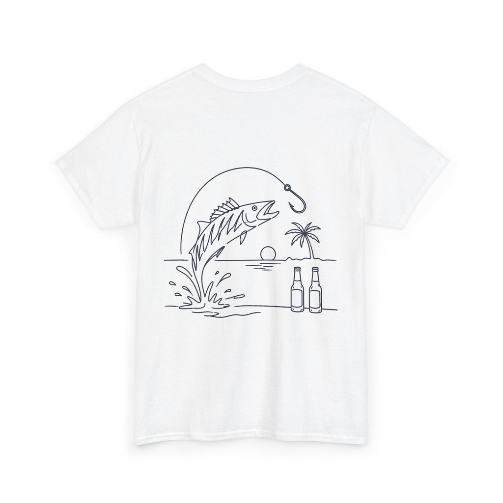 Reel Good Mates Beach Fishing Retro  Cotton Fishing T-Shirt