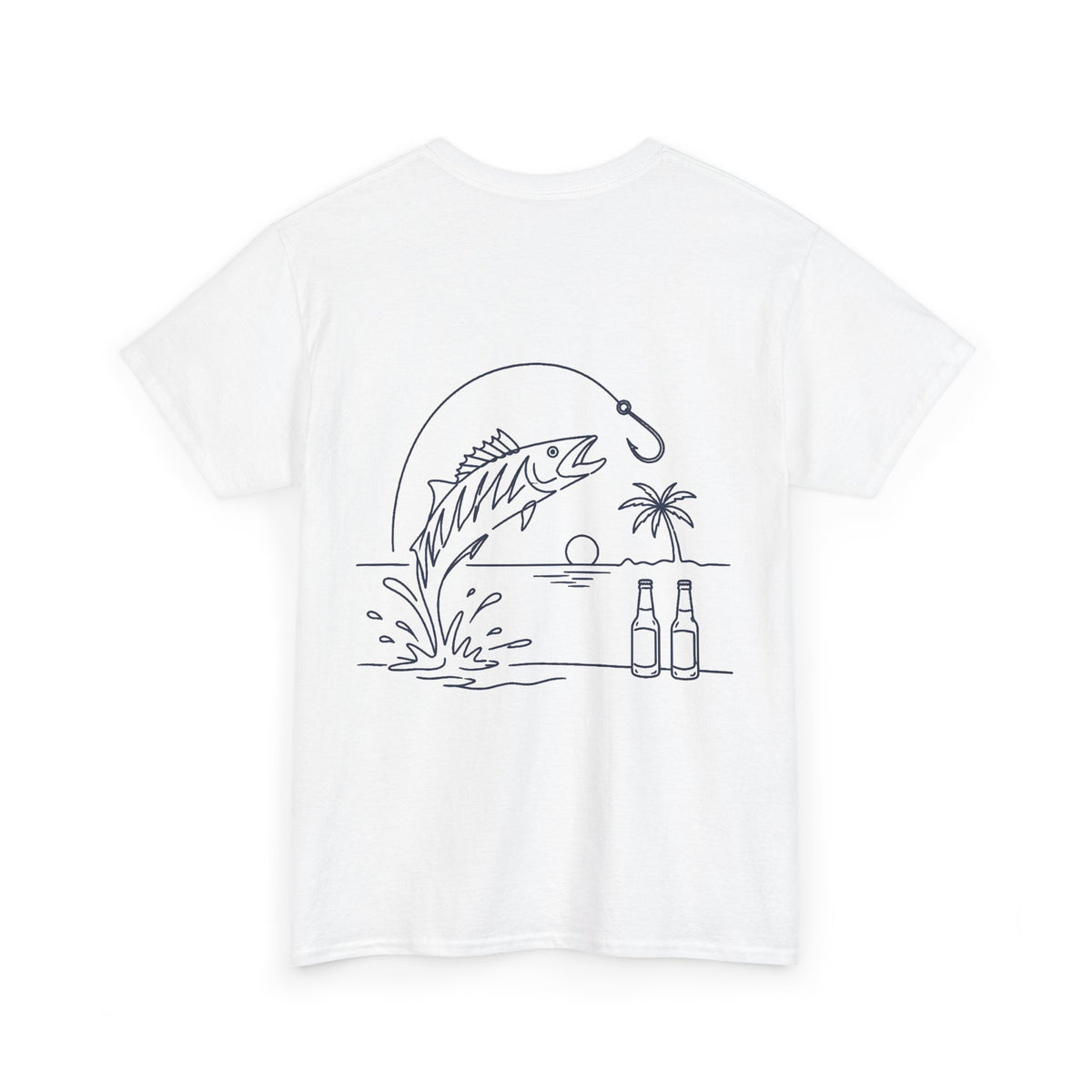Reel Good Mates Beach Fishing Retro  Cotton Fishing T-Shirt