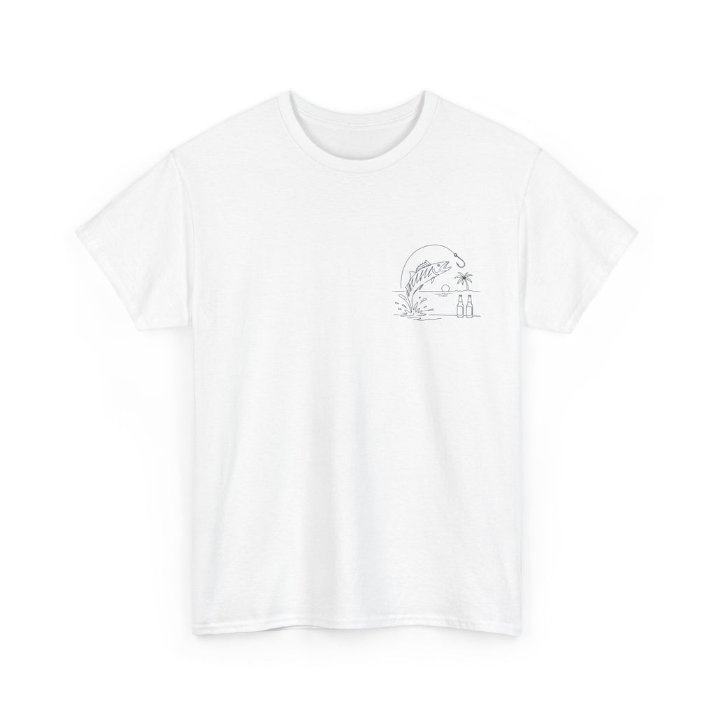 Reel Good Mates Beach Fishing Retro  Cotton Fishing T-Shirt