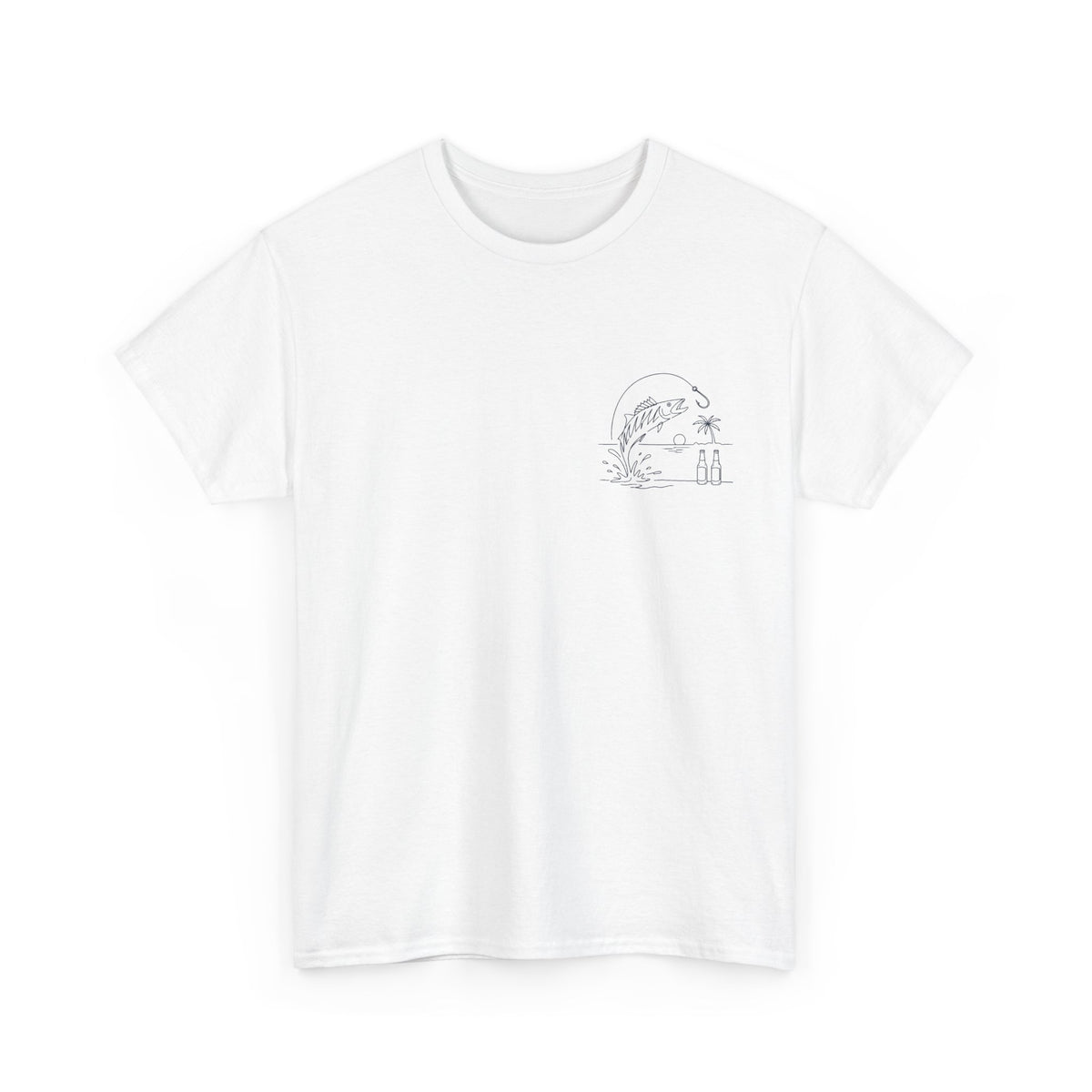 Reel Good Mates Beach Fishing Retro  Cotton Fishing T-Shirt