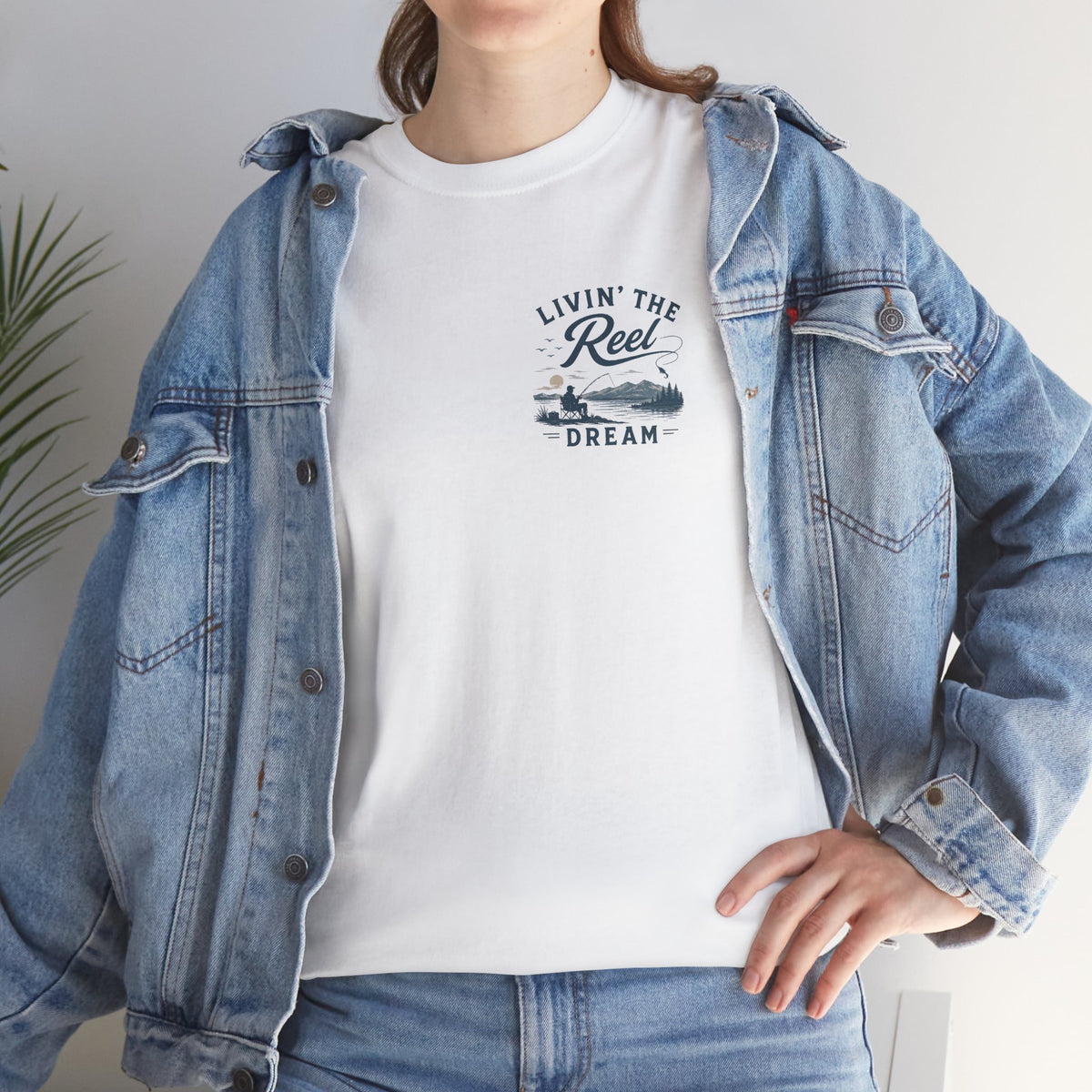 Reel Good Mates Livin' the Reel Dream Pocket  Cotton T-Shirt