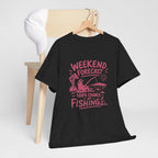 Reel Good Mates Weekend Forecast Graphic  Cotton Fishing T-Shirt