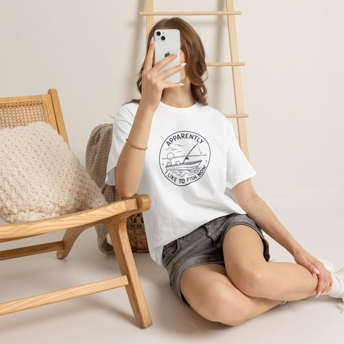 Reel Good Mates Apparently I Fish Now Retro  Cotton T-Shirt