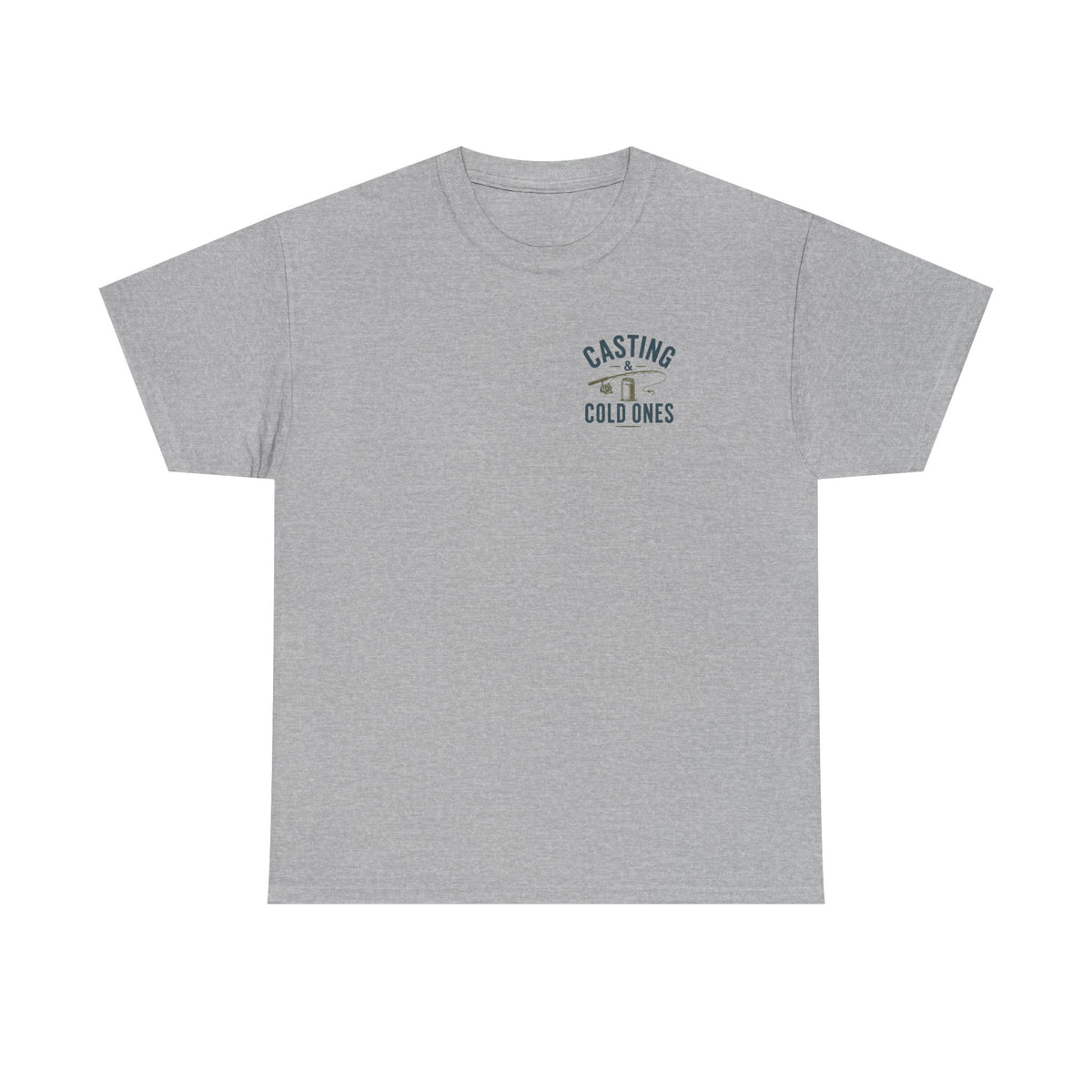 Reel Good Mates Casting & Cold Ones  Cotton Fishing T-Shirt