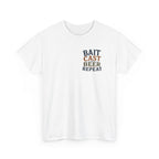 Reel Good Mates Bait Cast Beer Repeat  Cotton Fishing T-Shirt