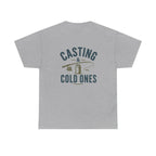 Reel Good Mates Casting & Cold Ones  Cotton Fishing T-Shirt