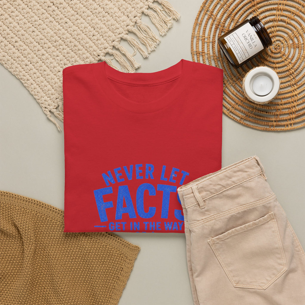 Reel Good Mates Never Let Facts Funny Cotton Fishing T-Shirt