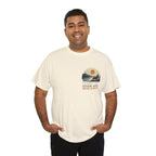 Reel Good Mates Fishing Yes Catching Maybe Heavy Cotton T-Shirt