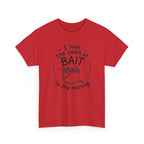 Reel Good Mates Smell of Bait Graphic  Cotton Fishing T-Shirt