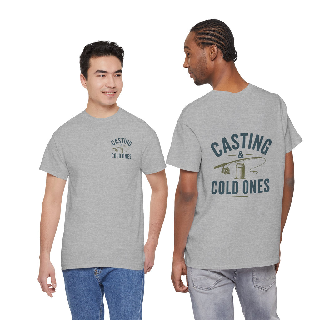 Reel Good Mates Casting & Cold Ones  Cotton Fishing T-Shirt