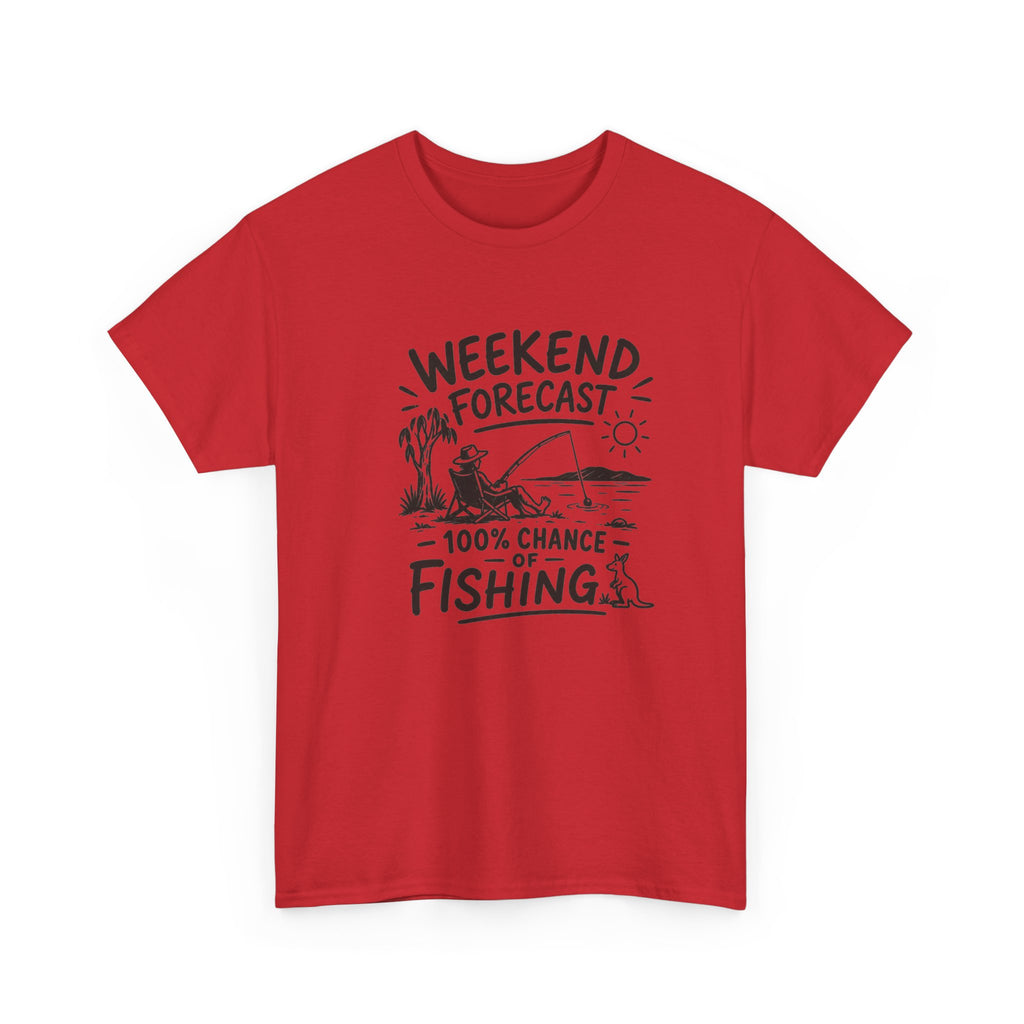 Reel Good Mates Weekend Forecast Gildan  Cotton Fishing T-Shirt